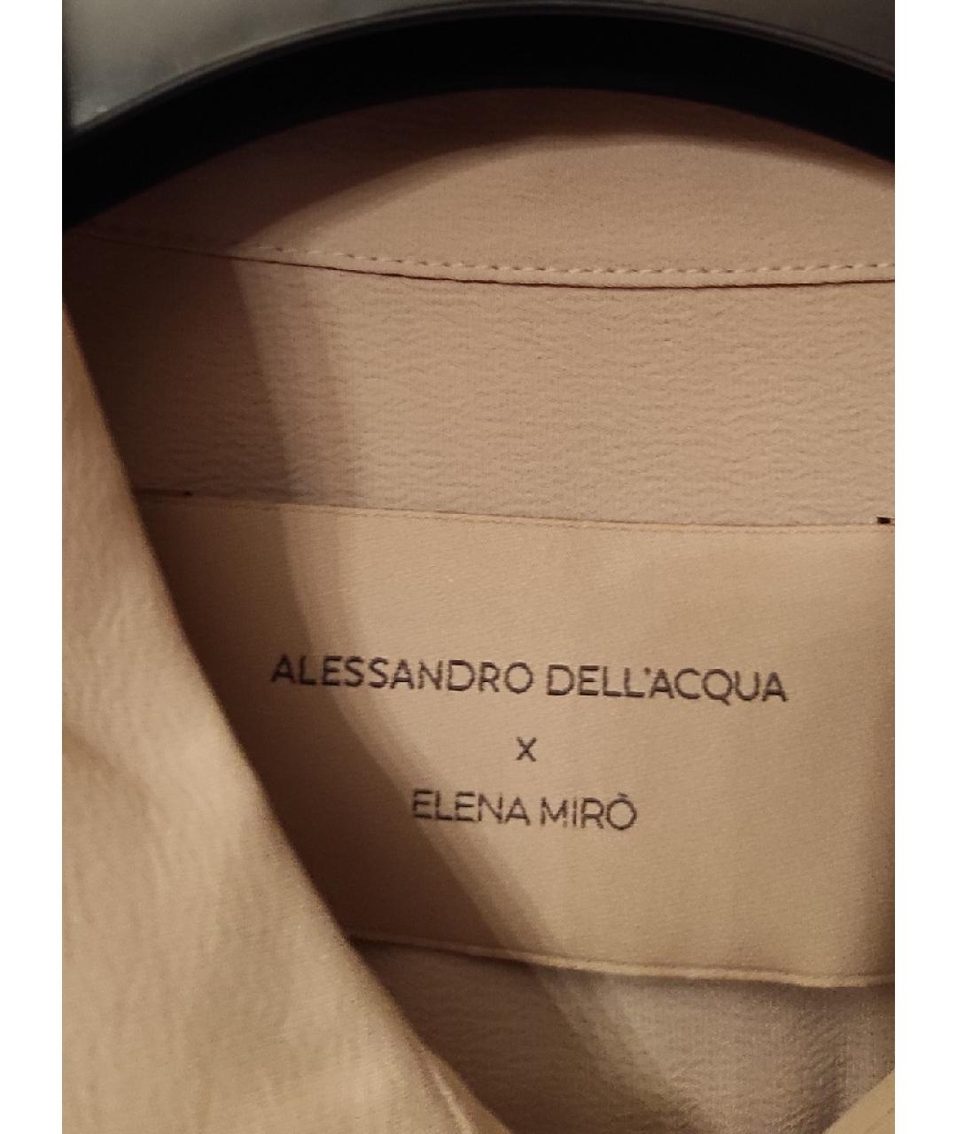 ALESSANDRO DELL'ACQUA Бежевая шелковая блузы, фото 3