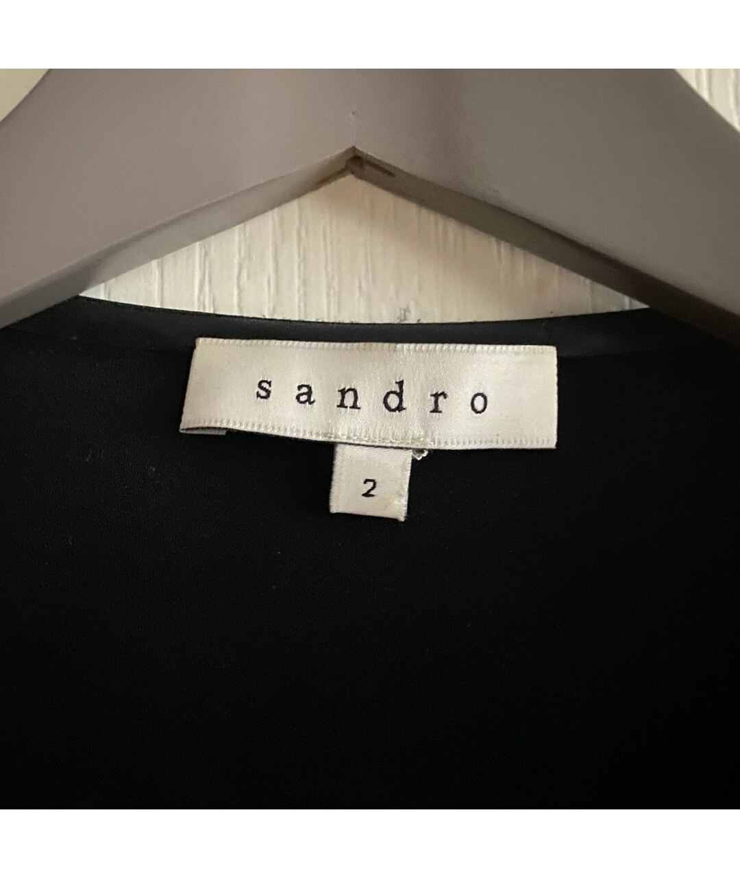 SANDRO Темно-синее полиэстеровое повседневное платье, фото 4