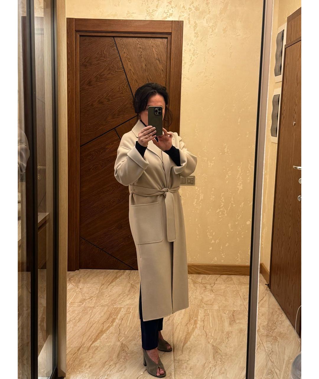 'S MAX MARA Бежевое кашемировое пальто, фото 2