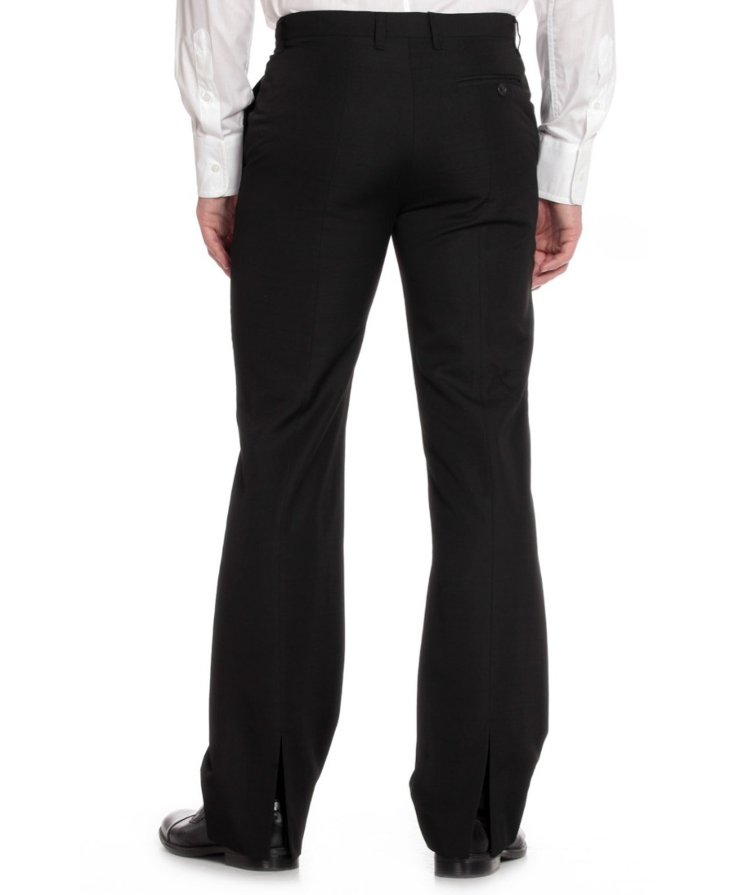 JOHN RICHMOND Черные полиэстеровые классические брюки, фото 3
