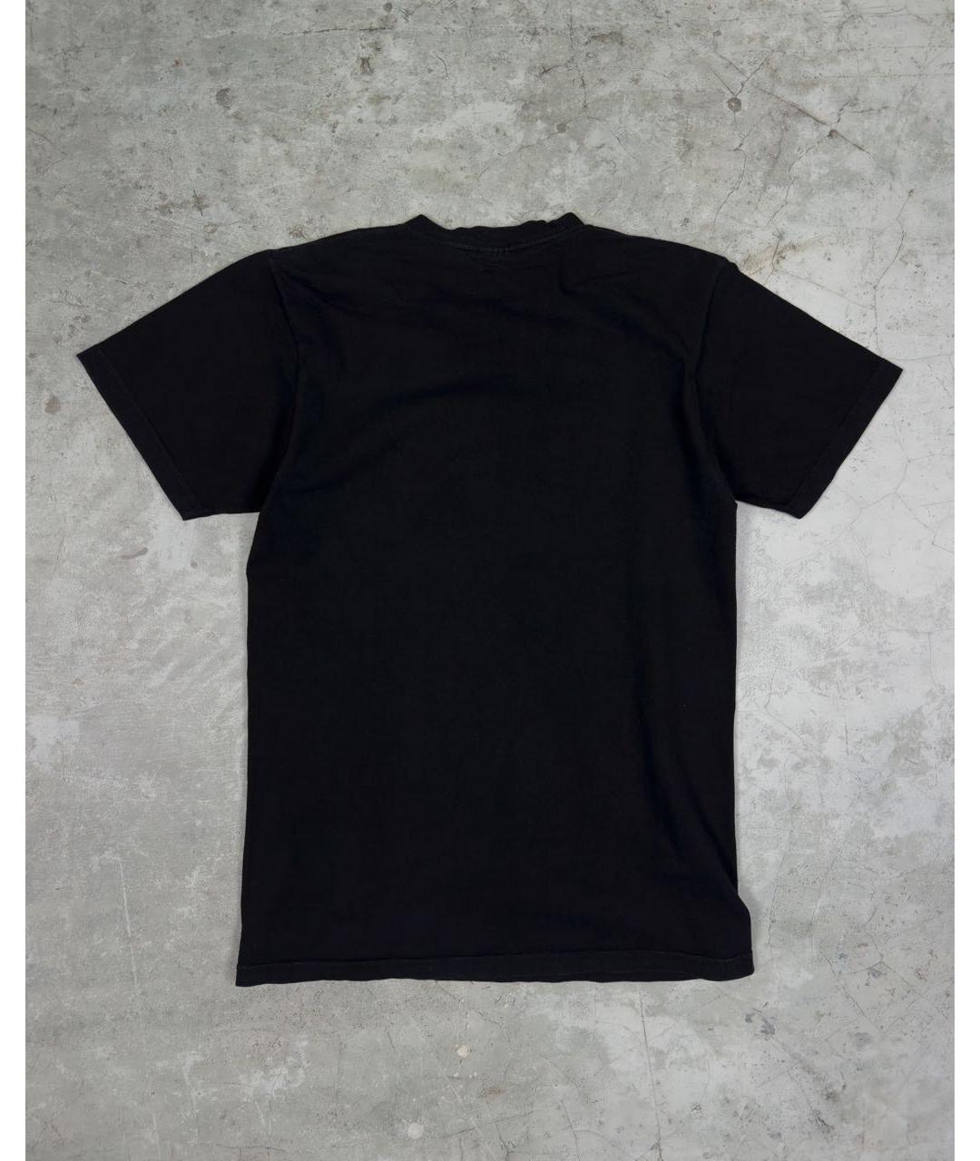 SUPREME Черная хлопковая футболка, фото 3
