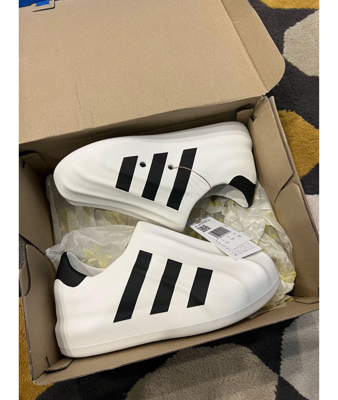 ADIDAS Белые резиновые кроссовки, фото 3