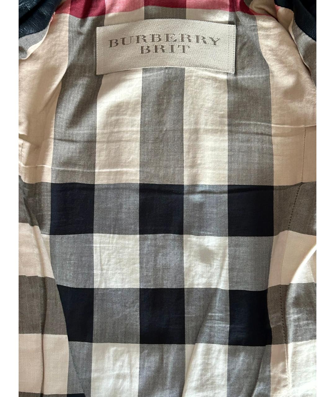 BURBERRY Черная кожаная куртка, фото 8