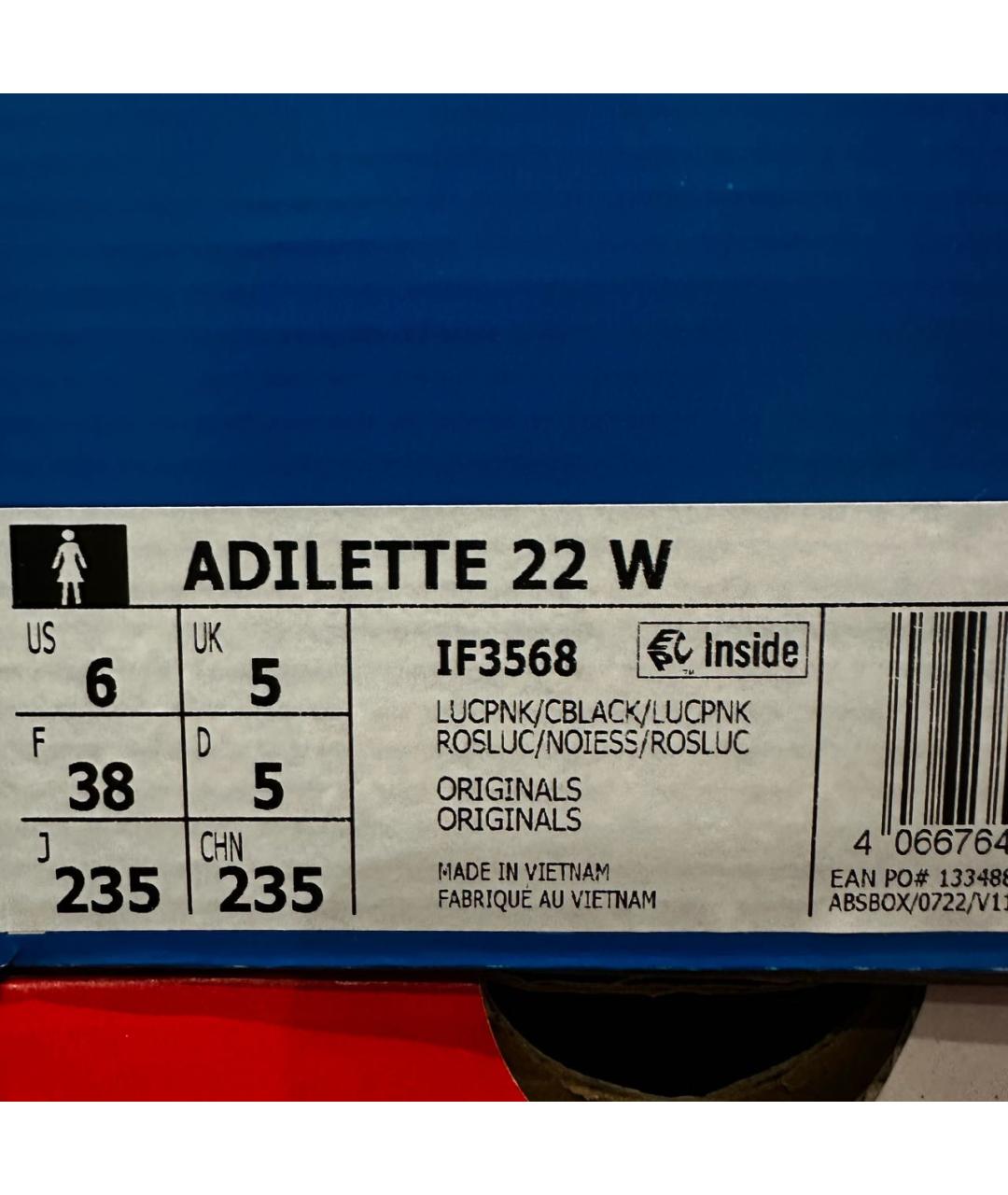ADIDAS Розовые резиновые шлепанцы, фото 5