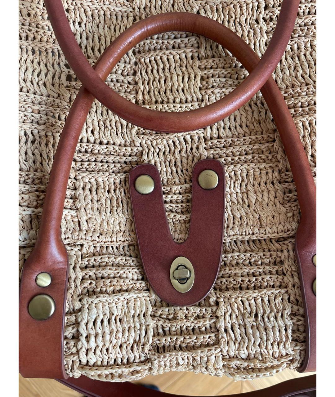 ZIMMERMANN Бежевая пелетеная пляжная сумка, фото 4