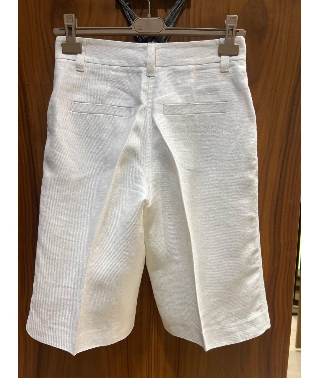 BRUNELLO CUCINELLI Белые льняные шорты, фото 2