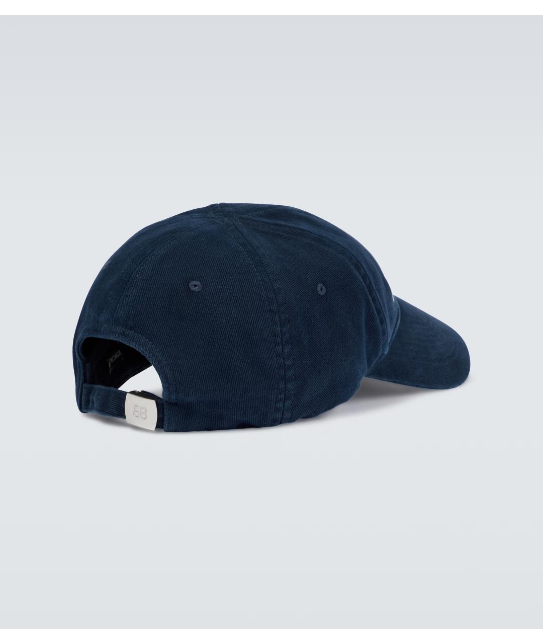 BALENCIAGA Темно-синяя хлопковая кепка/бейсболка, фото 3