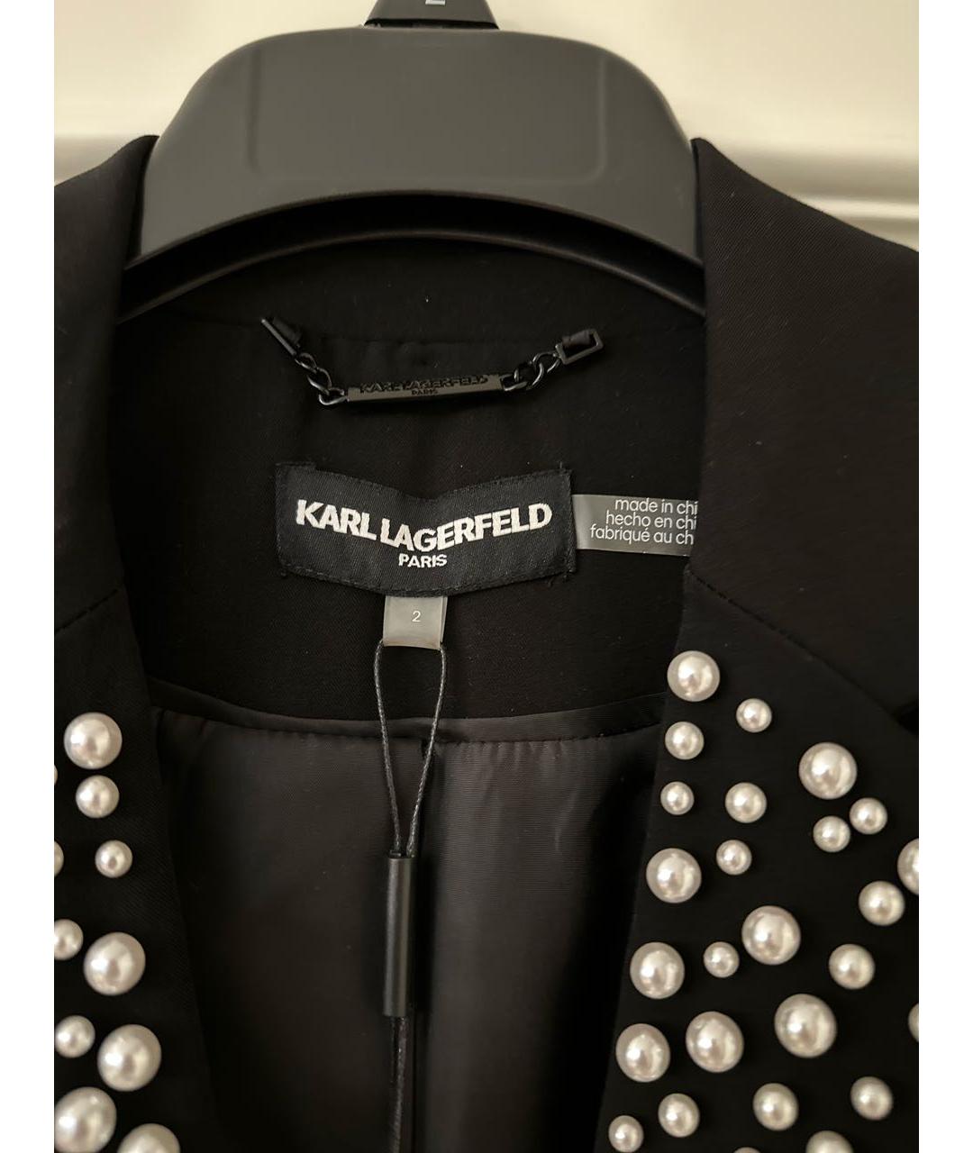 KARL LAGERFELD Черный полиэстеровый жакет/пиджак, фото 5