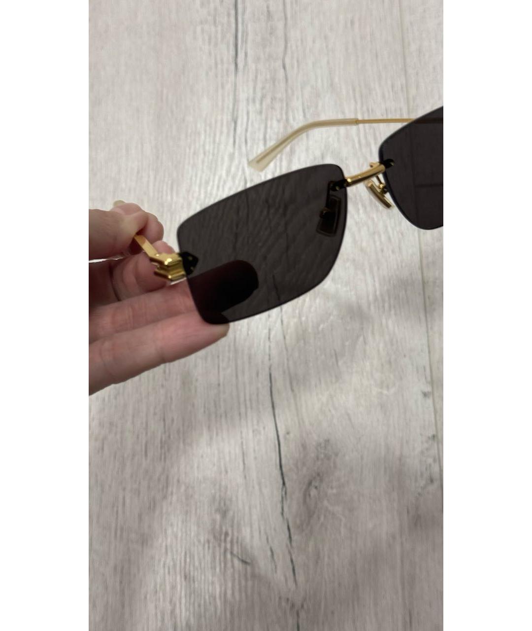 BOTTEGA VENETA Коричневые пластиковые солнцезащитные очки, фото 3