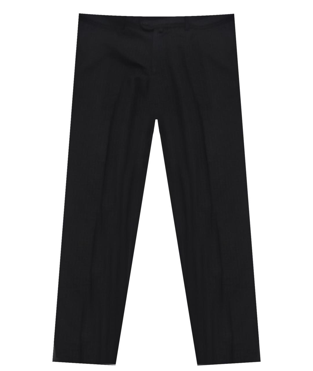 STEFANO RICCI Черные шерстяные классические брюки, фото 1