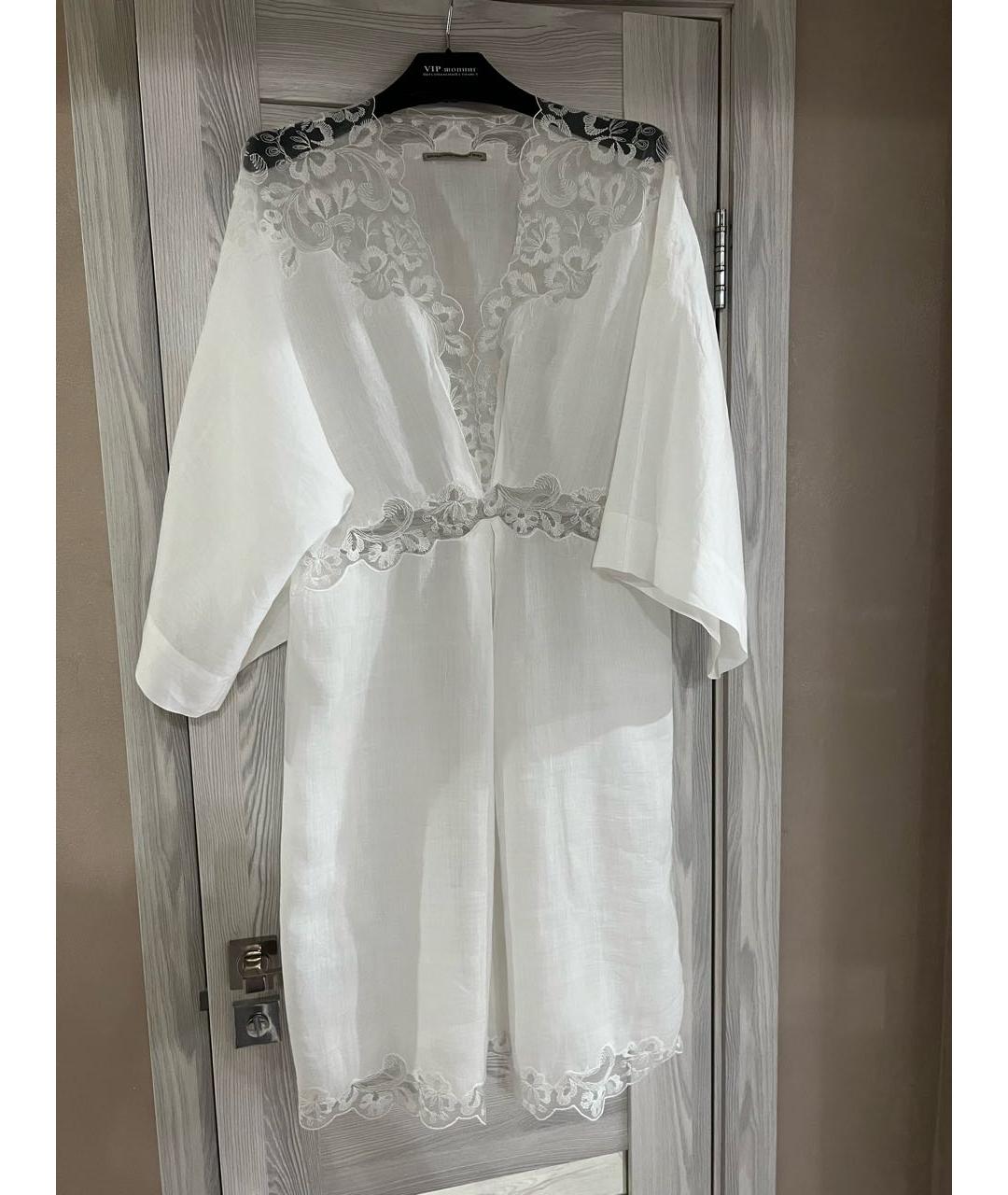 ERMANNO SCERVINO Белое хлопковое повседневное платье, фото 5