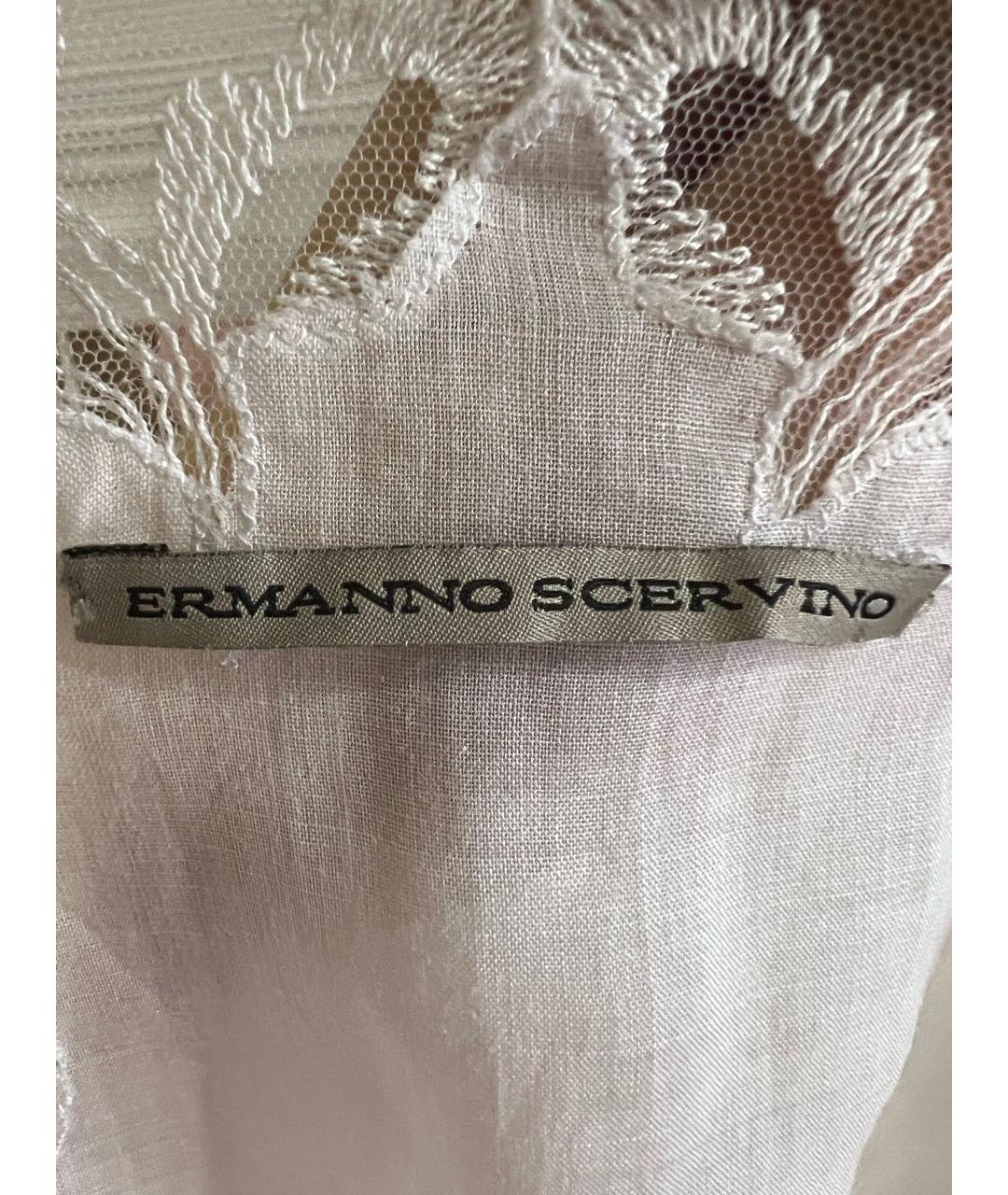 ERMANNO SCERVINO Белое хлопковое повседневное платье, фото 3