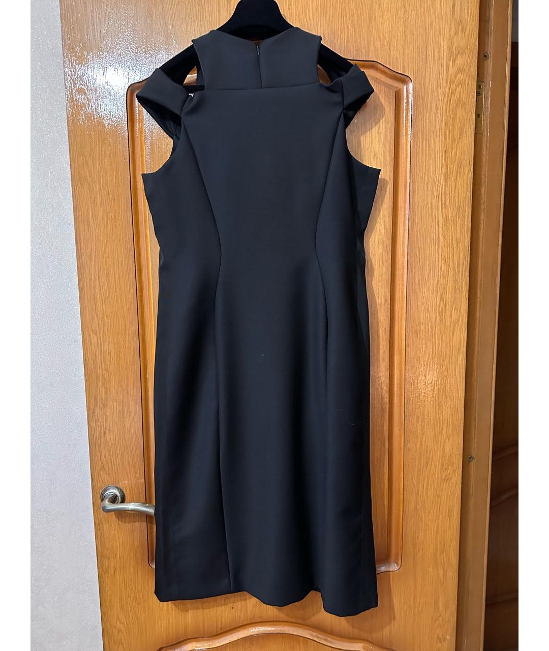 CHRISTIAN DIOR Черное шерстяное коктейльное платье, фото 3