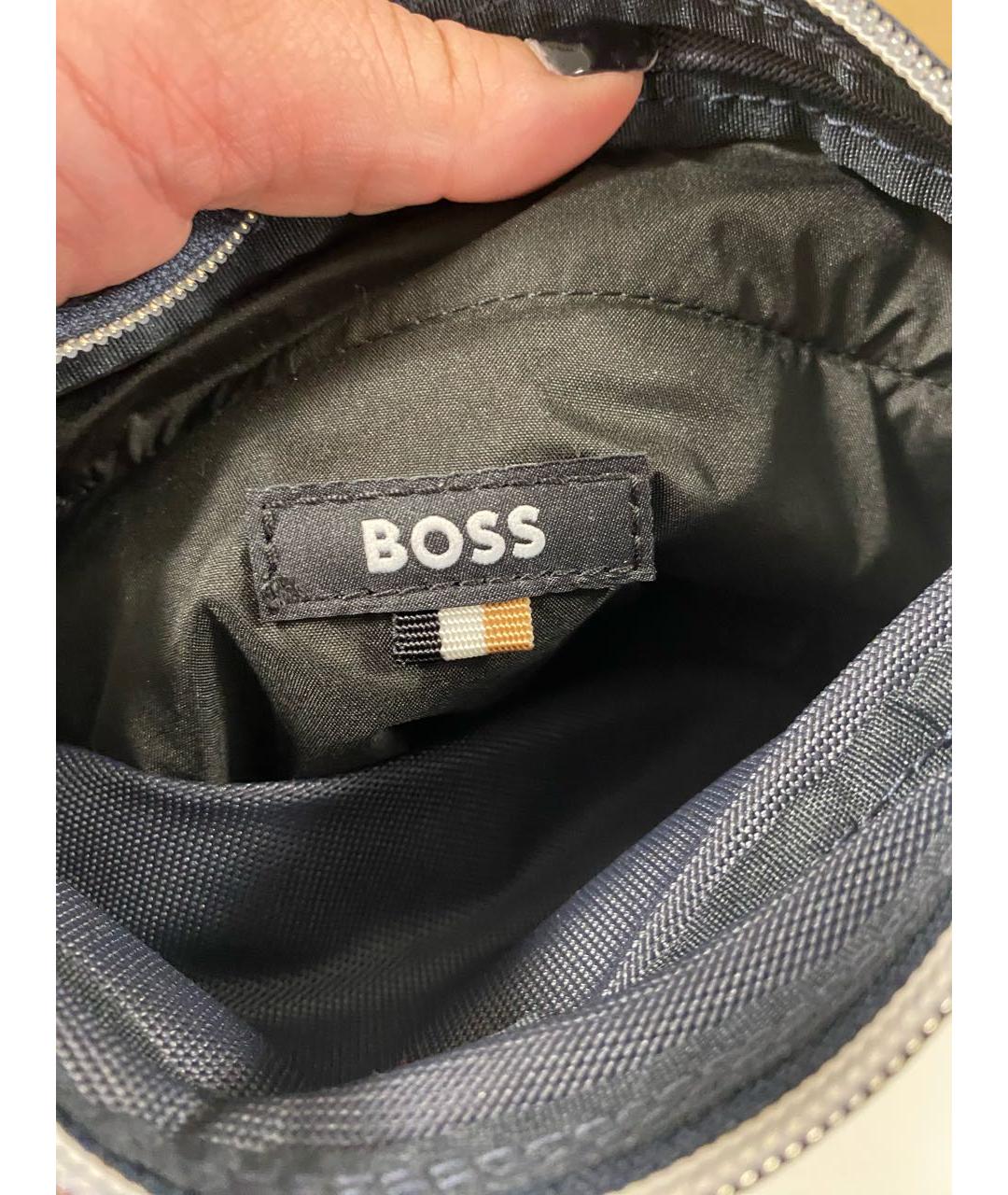 HUGO BOSS Черная деним сумка на плечо, фото 6