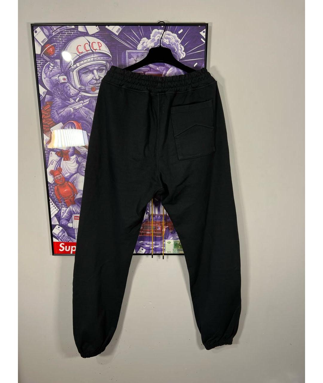 RHUDE Черные хлопковые спортивные брюки и шорты, фото 3