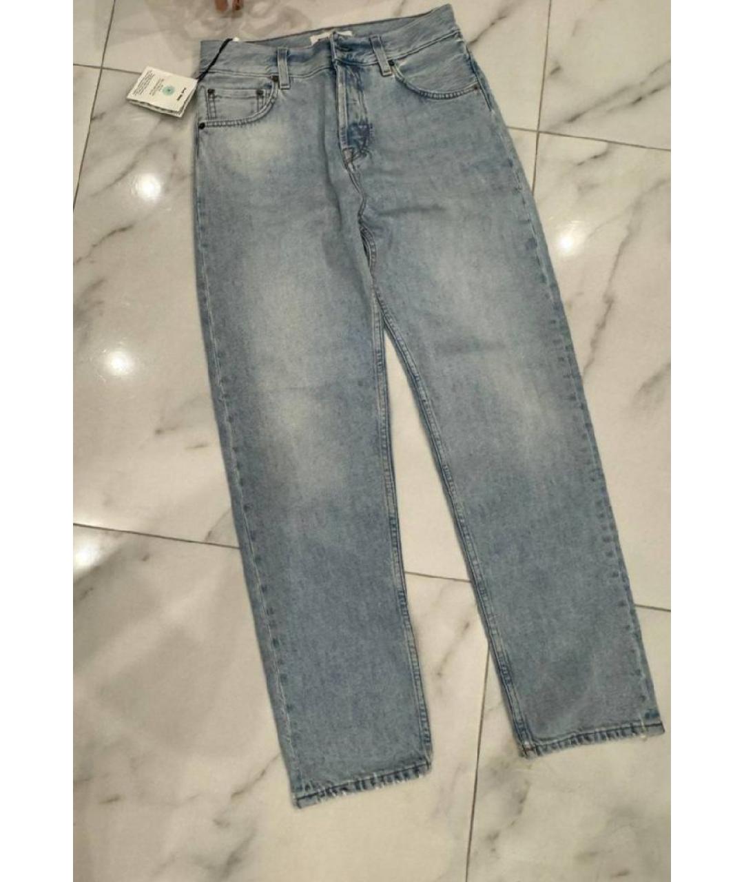 MIU MIU Синие хлопковые прямые джинсы, фото 10