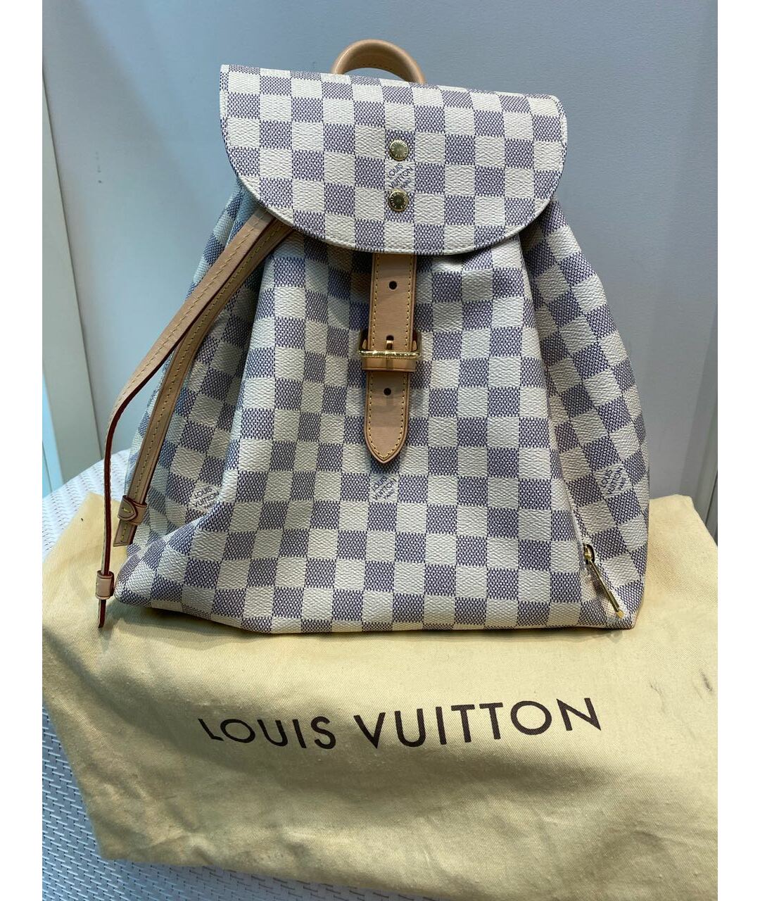 LOUIS VUITTON Белый рюкзак, фото 8