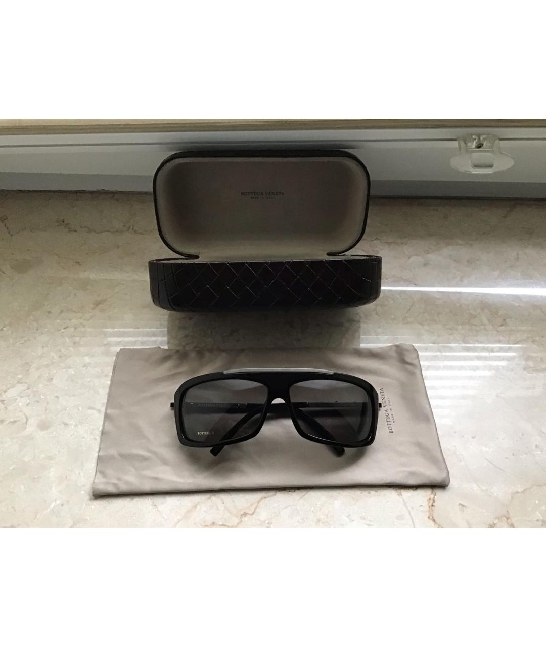 BOTTEGA VENETA Черные пластиковые солнцезащитные очки, фото 4