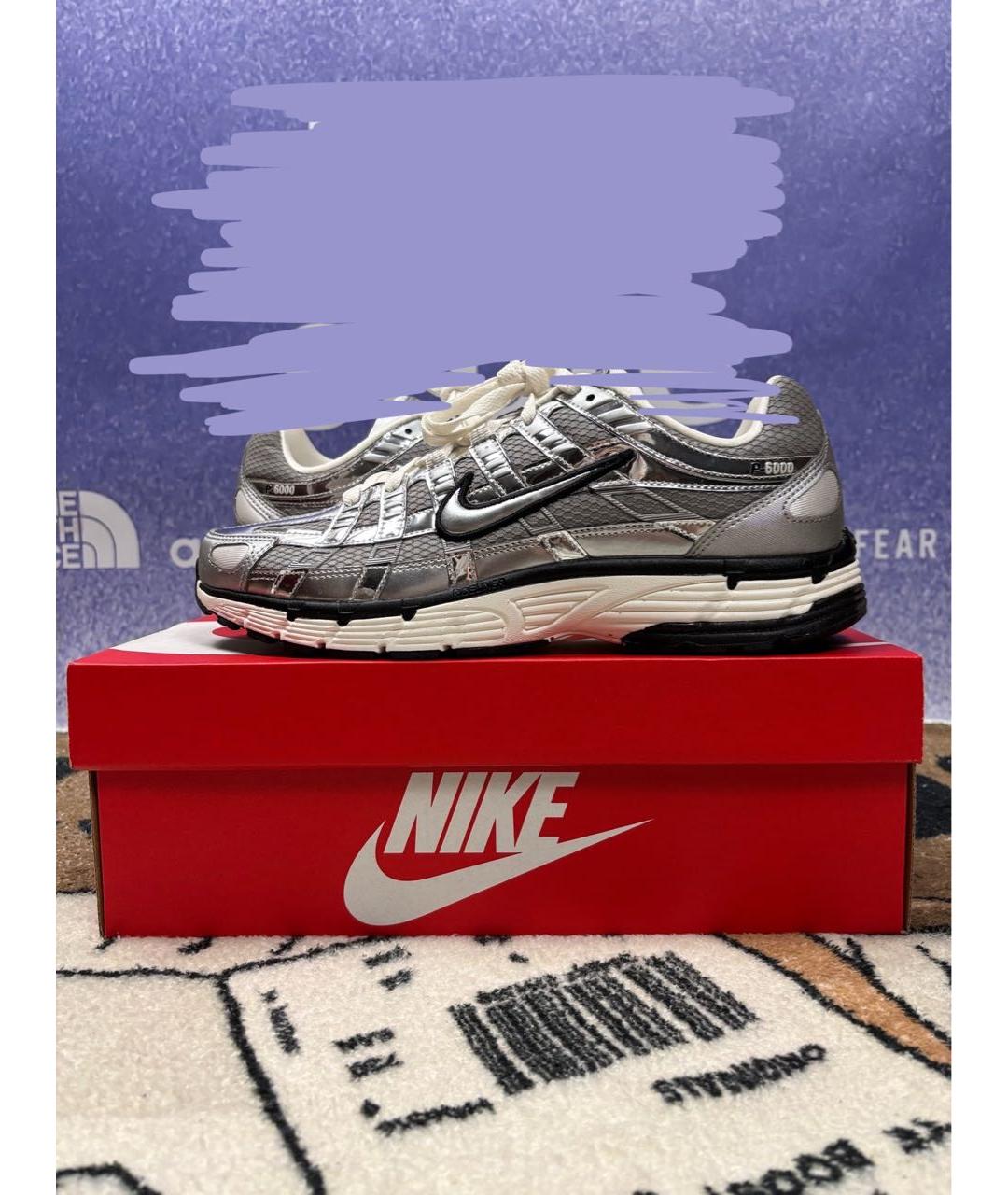 NIKE Серые синтетические низкие кроссовки / кеды, фото 4