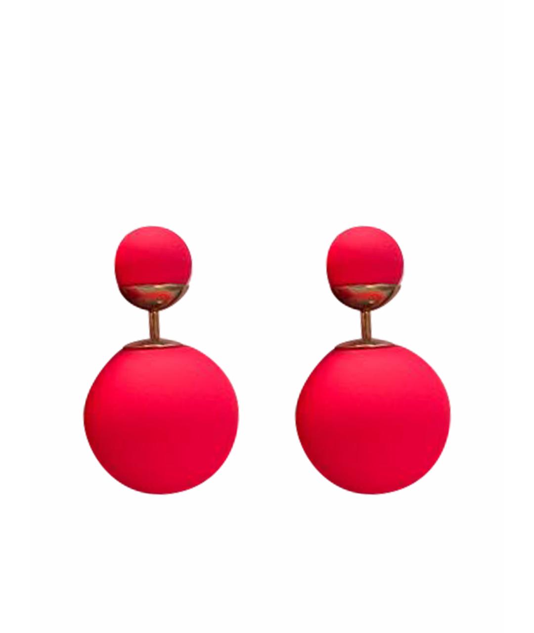 CHRISTIAN DIOR Фуксия пластиковые серьги, фото 1
