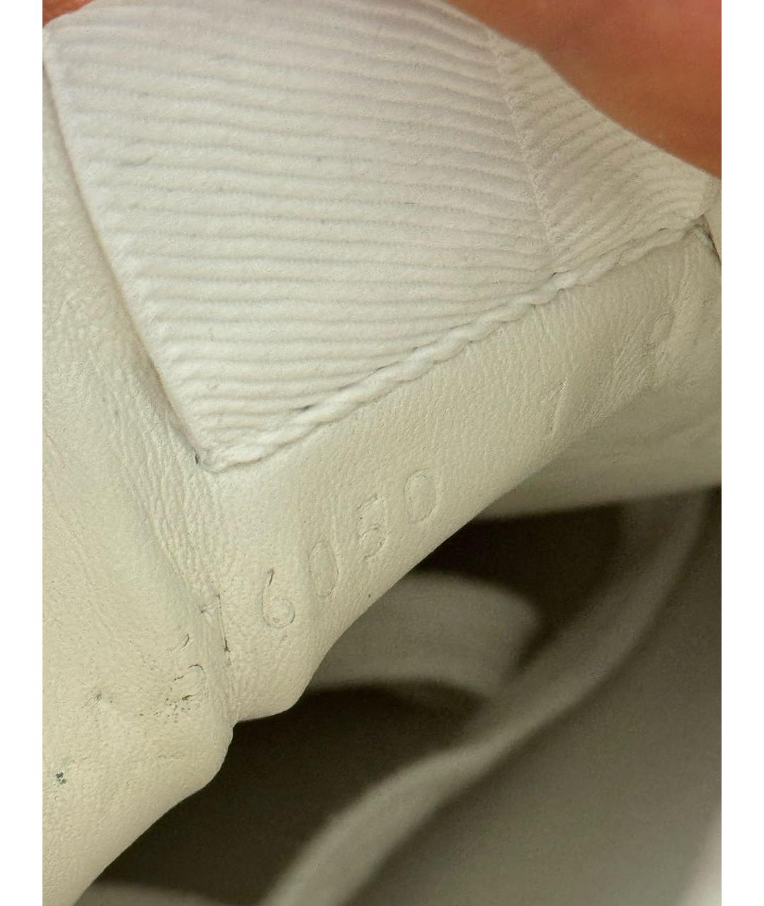 GUCCI Белые кожаные низкие кроссовки / кеды, фото 6