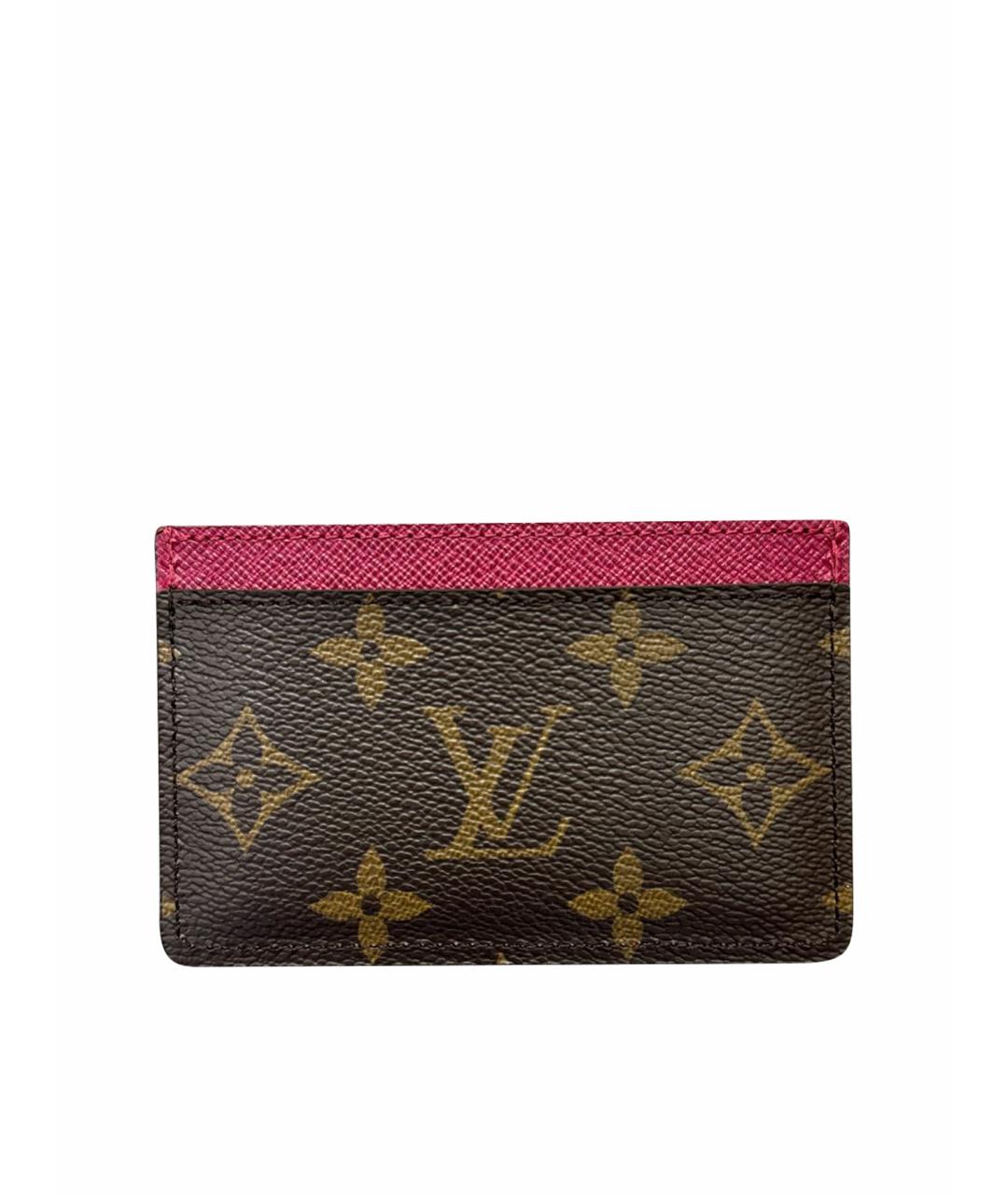 LOUIS VUITTON Коричневый кардхолдер, фото 1