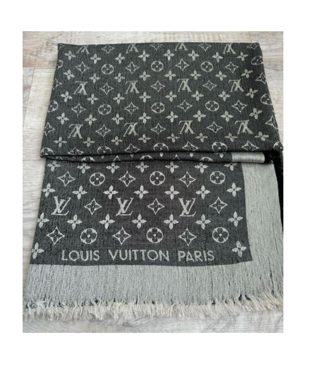LOUIS VUITTON PRE-OWNED Серый платок, фото 3