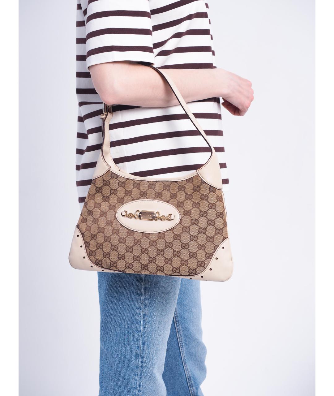 GUCCI Бежевая сумка с короткими ручками, фото 2