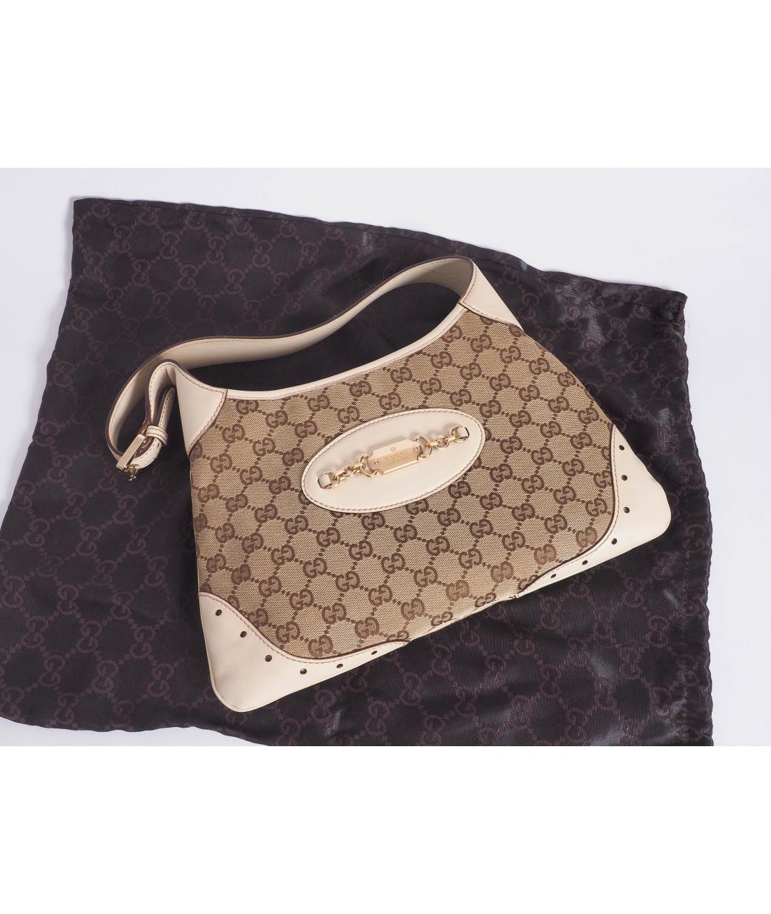 GUCCI Бежевая сумка с короткими ручками, фото 9