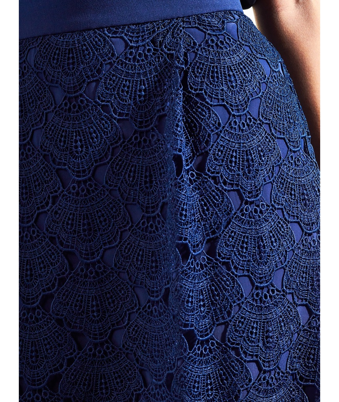 ALBERTA FERRETTI Синяя шелковая юбка макси, фото 5