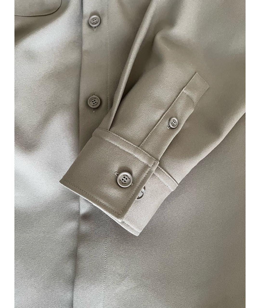 OFF-WHITE Бежевая хлопковая кэжуал рубашка, фото 4