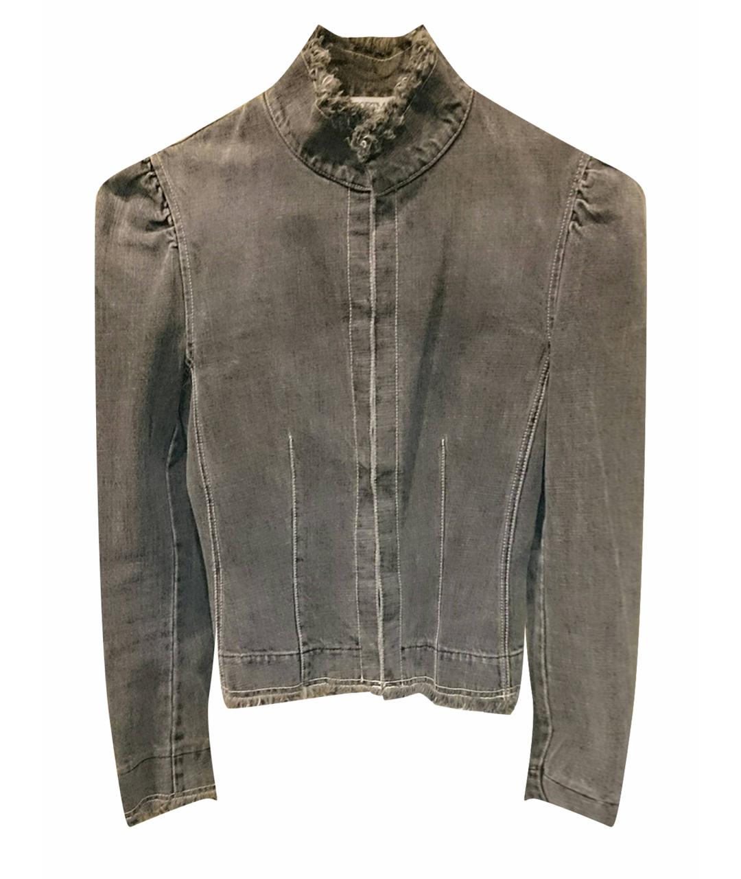 SPORTMAX Серый хлопковый жакет/пиджак, фото 1