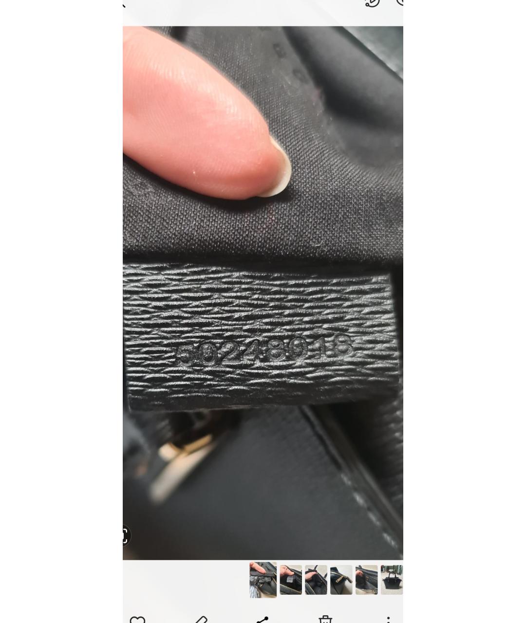 HUGO BOSS Черная кожаная сумка с короткими ручками, фото 6