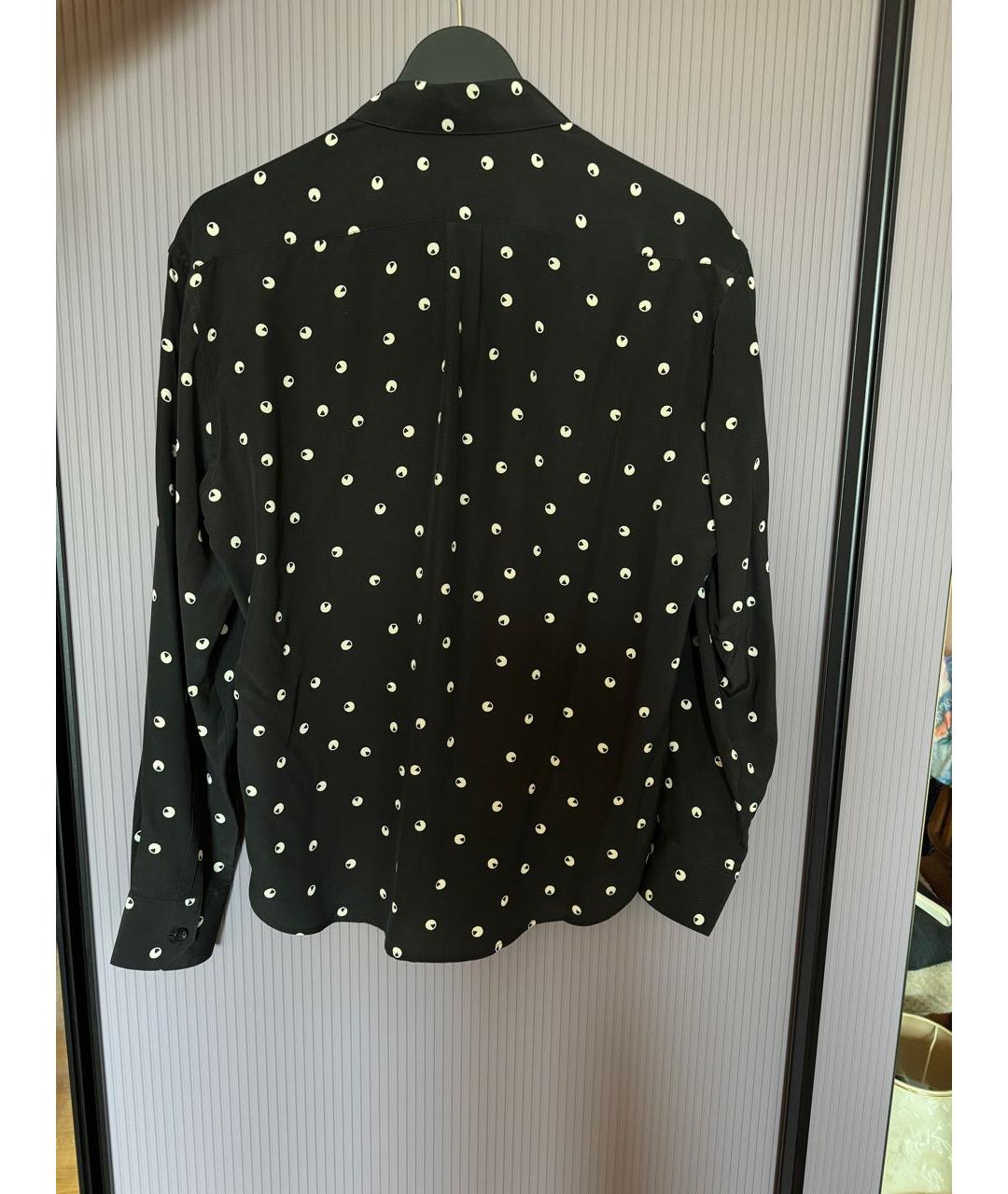 SAINT LAURENT Черная шелковая кэжуал рубашка, фото 2