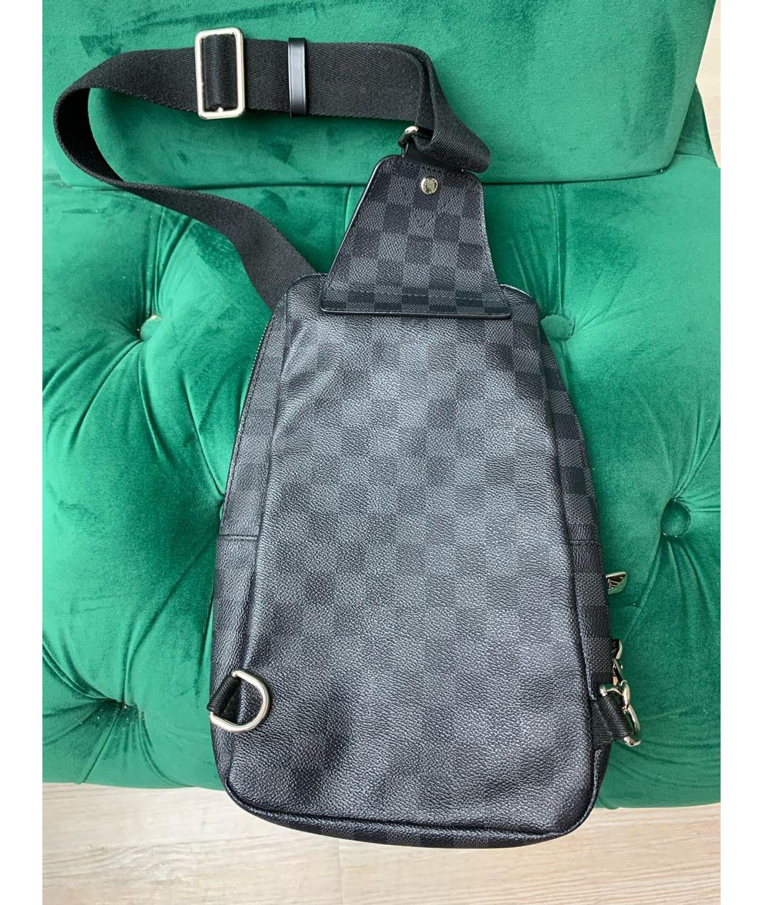 LOUIS VUITTON Антрацитовая сумка на плечо, фото 8