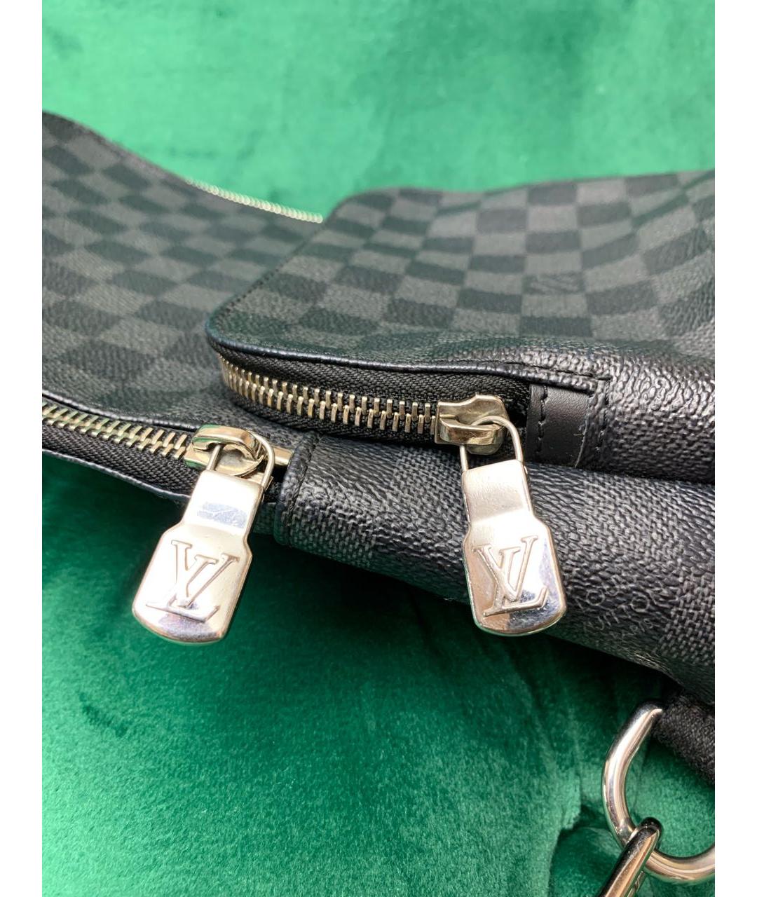 LOUIS VUITTON Антрацитовая сумка на плечо, фото 3