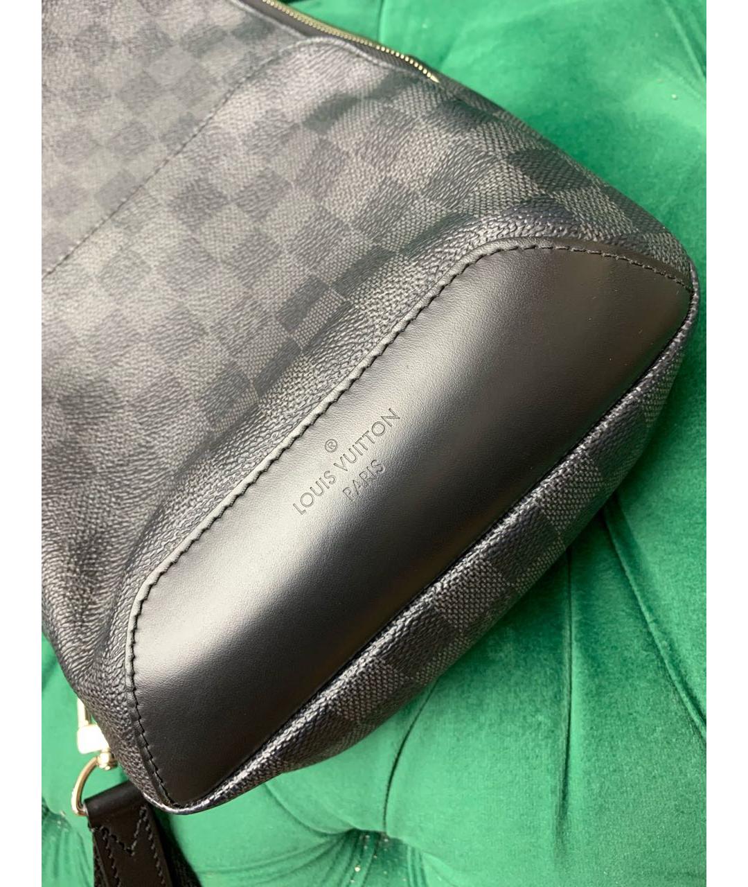 LOUIS VUITTON Антрацитовая сумка на плечо, фото 4