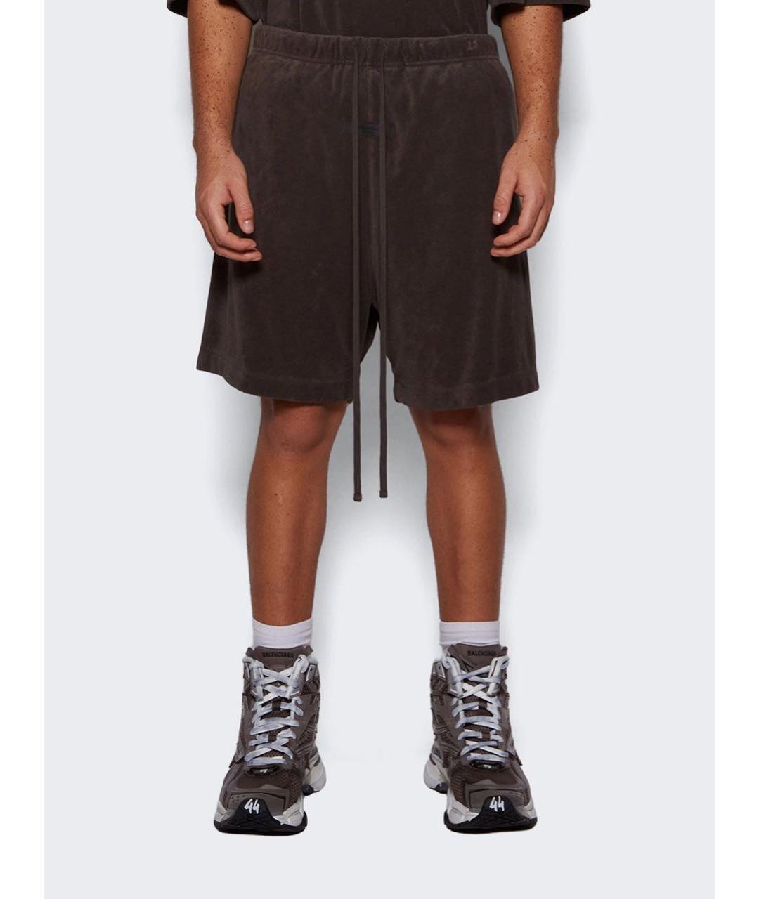FEAR OF GOD ESSENTIALS Коричневые вискозные шорты, фото 2