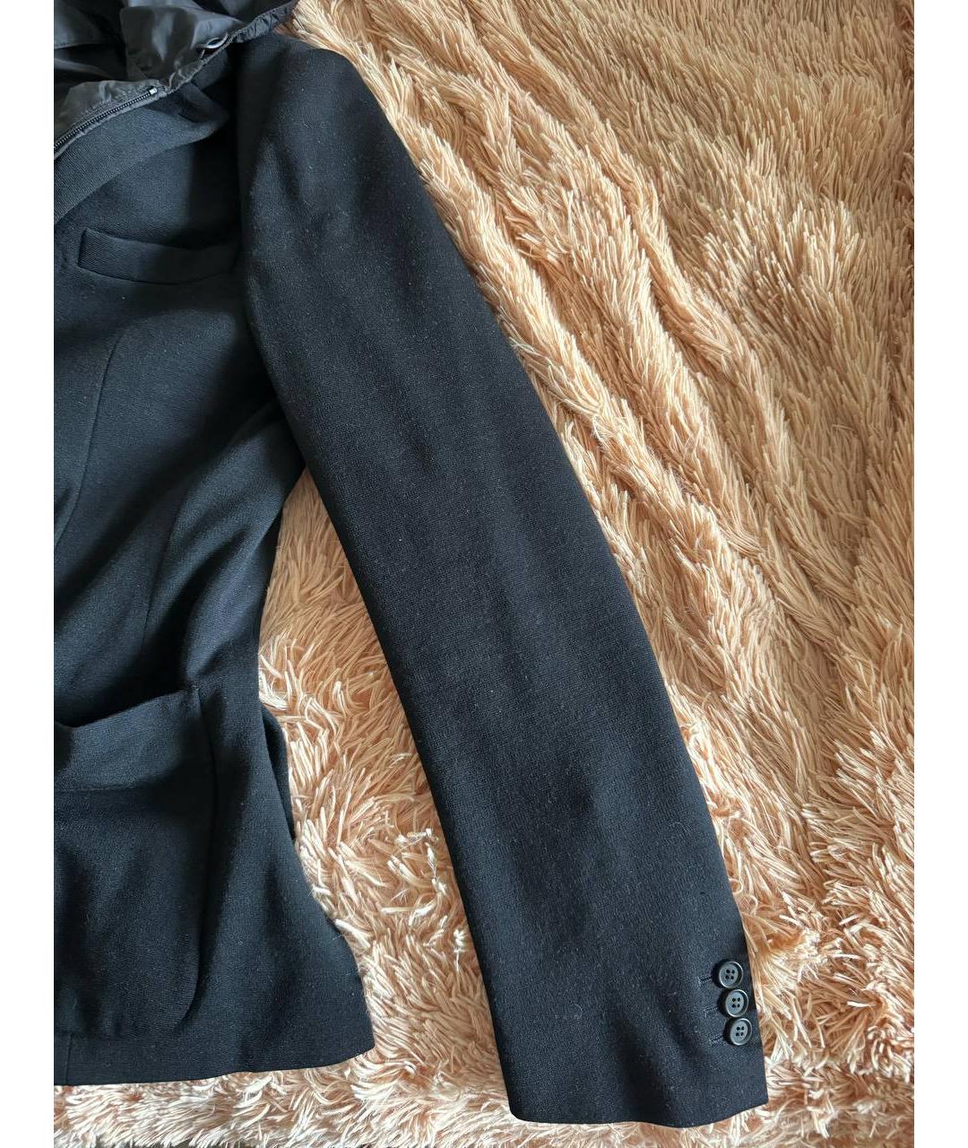 PRADA Черный шерстяной пиджак, фото 4