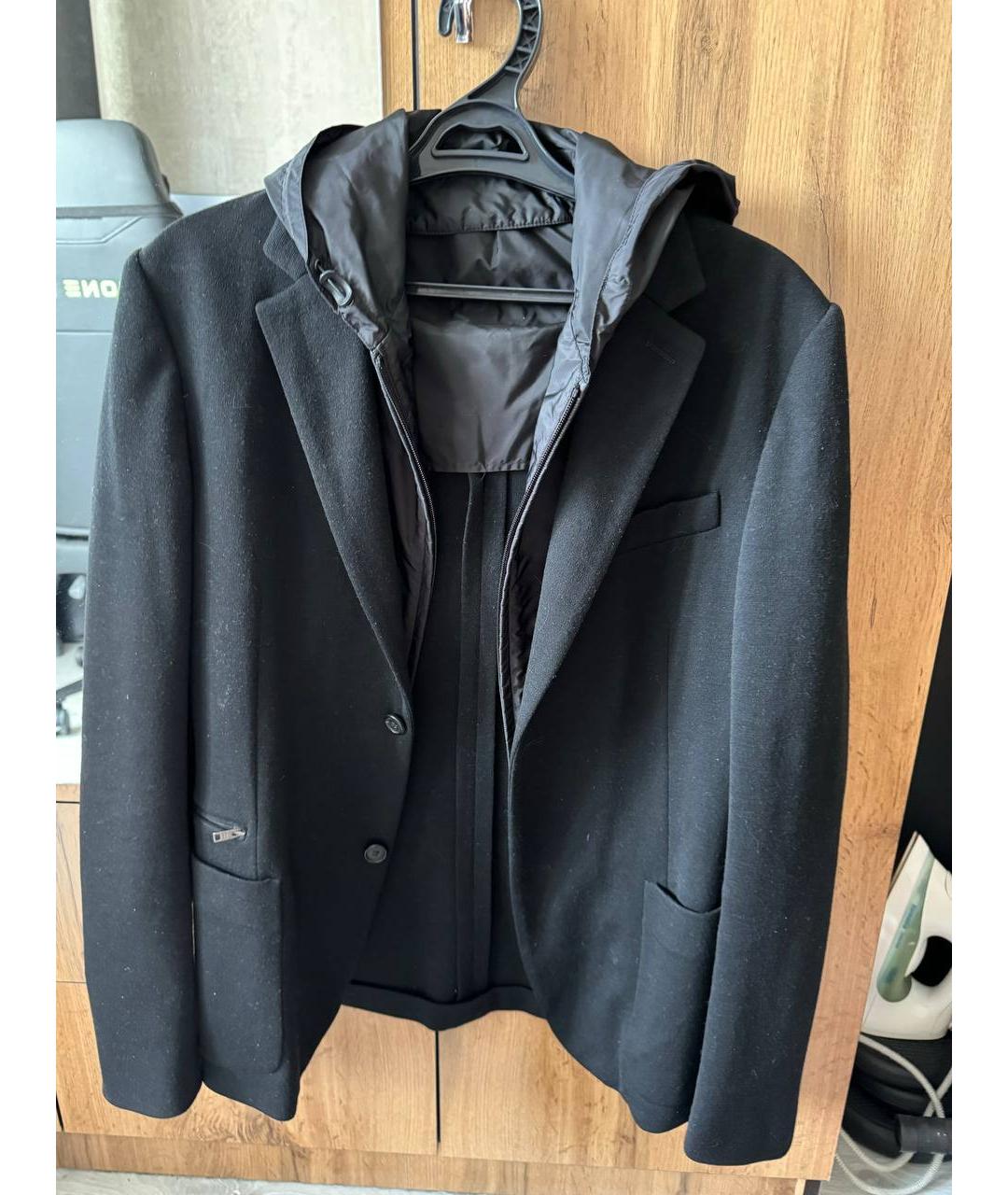 PRADA Черный шерстяной пиджак, фото 5