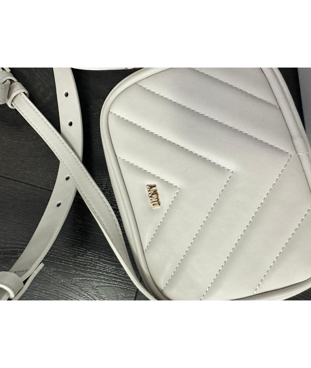 DKNY Белая сумка через плечо из искусственной кожи, фото 5