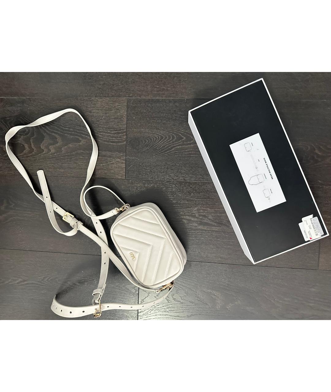 DKNY Белая сумка через плечо из искусственной кожи, фото 6