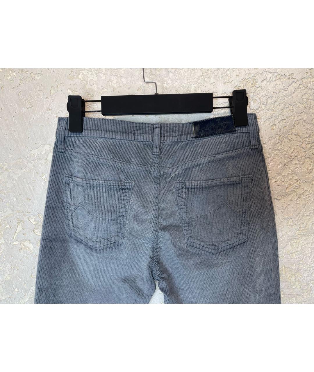 JACOB COHEN Серые хлопко-эластановые джинсы слим, фото 5