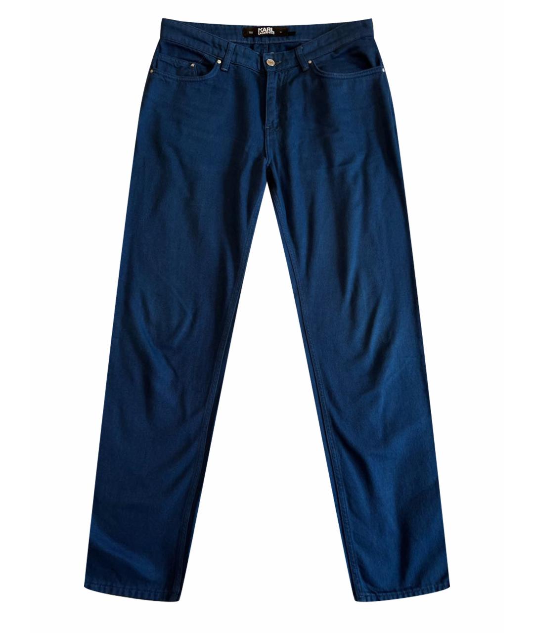KARL LAGERFELD Темно-синие хлопковые повседневные брюки, фото 1