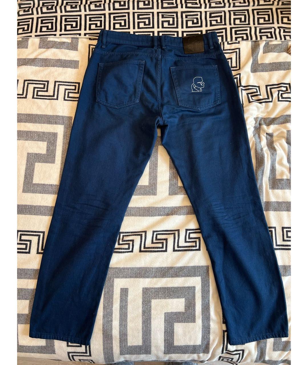 KARL LAGERFELD Темно-синие хлопковые повседневные брюки, фото 2