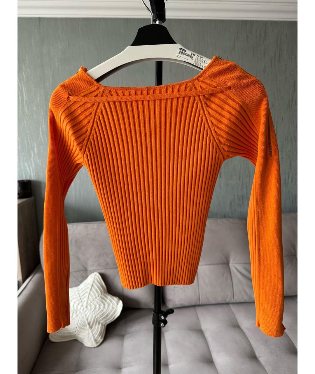 JACQUEMUS Оранжевый вискозный джемпер / свитер, фото 2