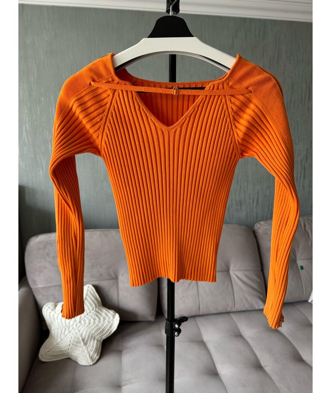JACQUEMUS Оранжевый вискозный джемпер / свитер, фото 8