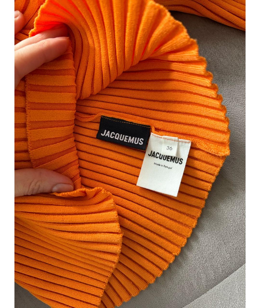 JACQUEMUS Оранжевый вискозный джемпер / свитер, фото 3