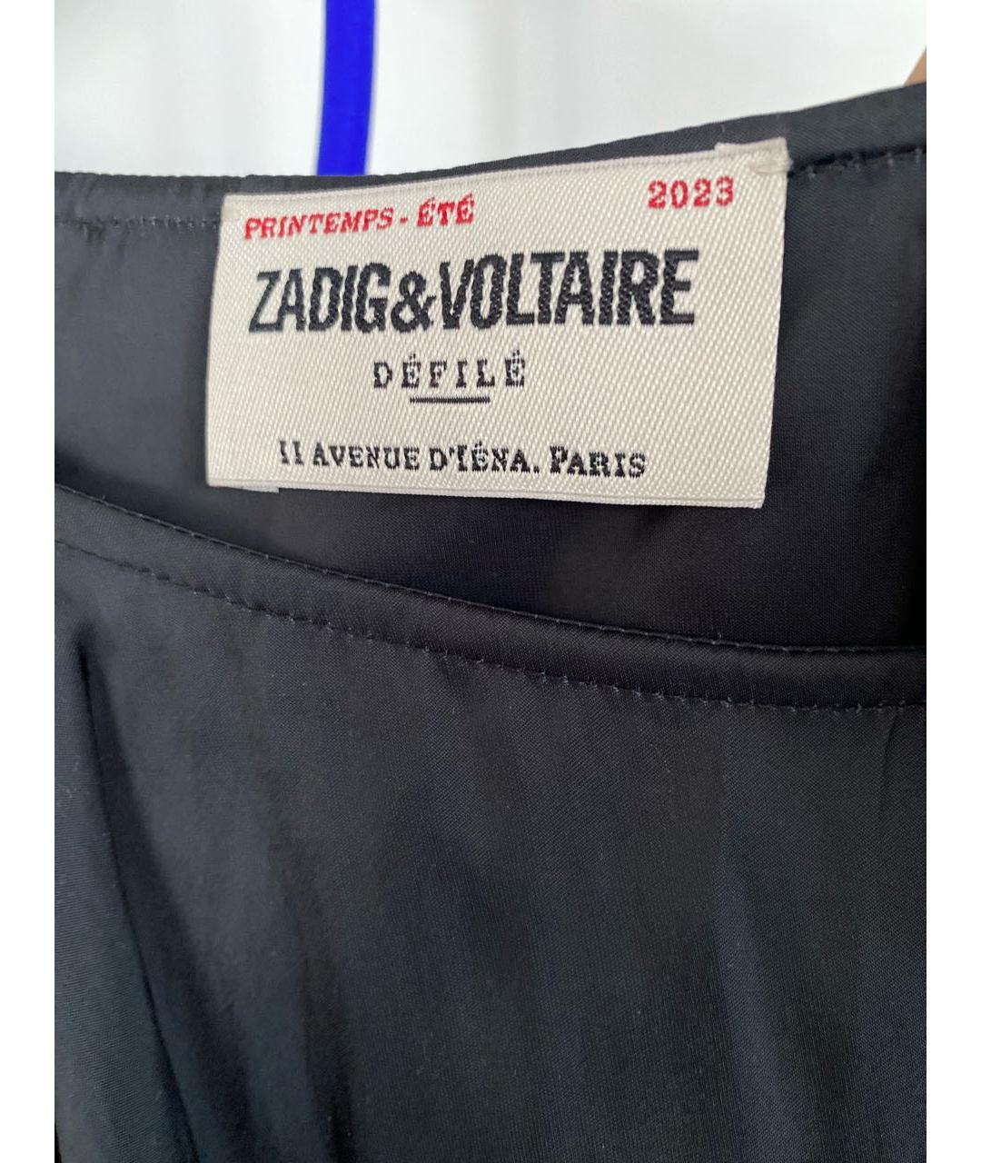 ZADIG & VOLTAIRE Черное полиэстеровое коктейльное платье, фото 6