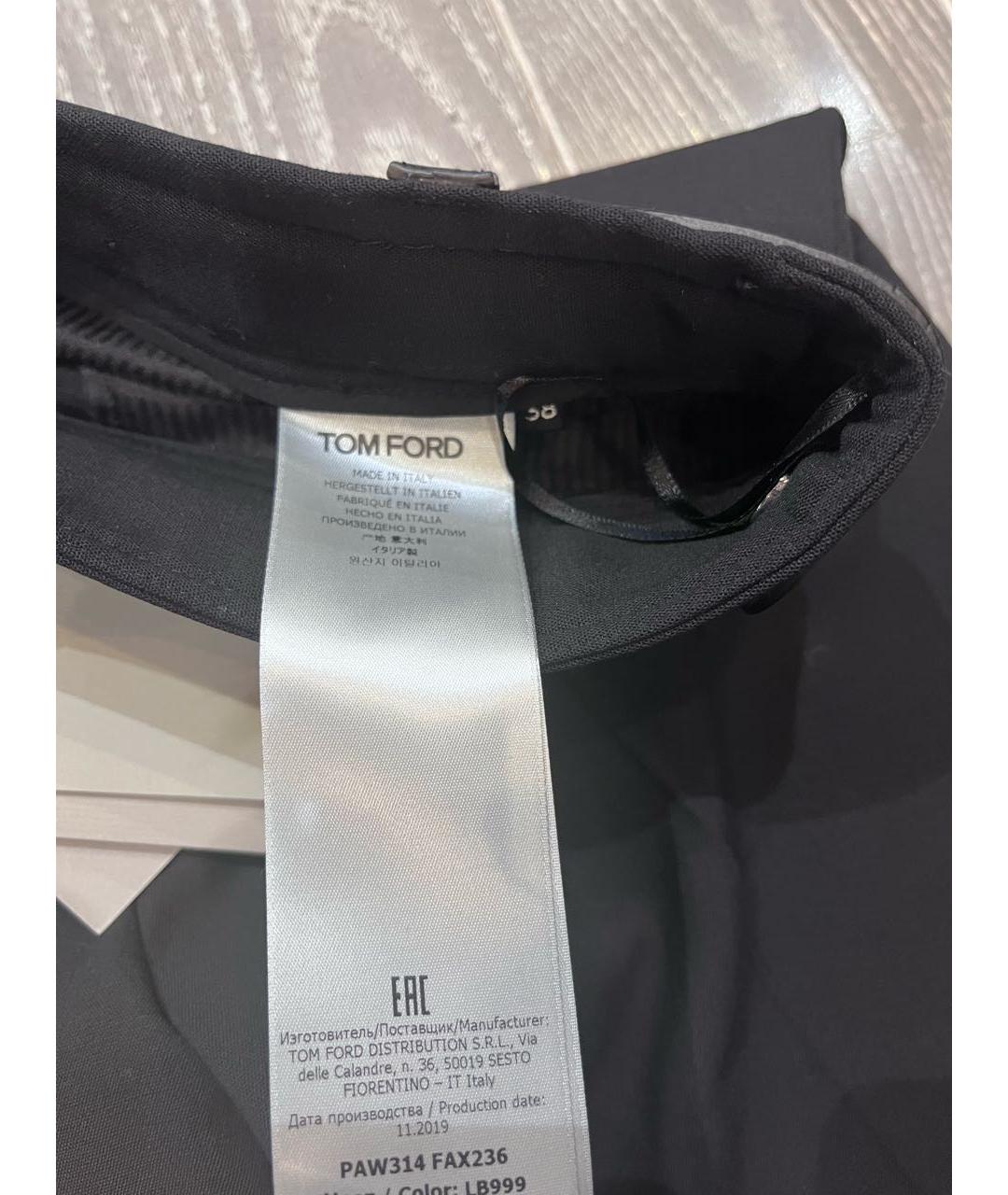 TOM FORD Черные шерстяные брюки узкие, фото 5